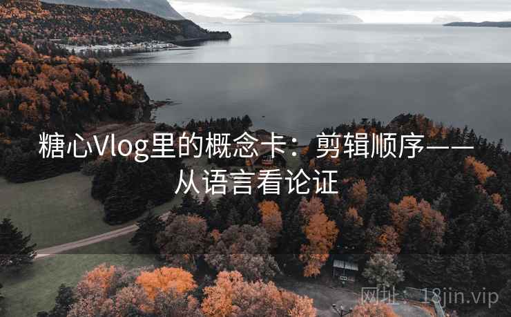 糖心Vlog里的概念卡：剪辑顺序——从语言看论证